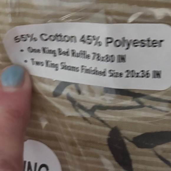 KING SIZE BED SKIRT - ASIAN PRINT - Picture 6 of 7